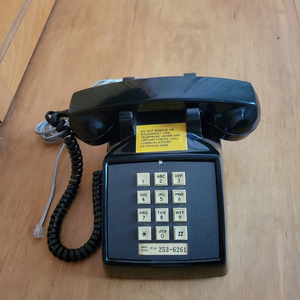 Vintage Black Push Button Stromberg Phone